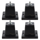 Maxbell 4Pcs Air Compressor Feet Bracket Mini Split Base Outdoor Anti Vibration Pads S