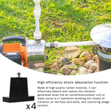 Maxbell 4Pcs Air Compressor Feet Bracket Mini Split Base Outdoor Anti Vibration Pads M