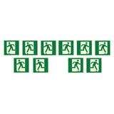 Maxbell 5 Pieces Exit Sign Stickers PVC Glow in The Dark for Business Bar Commercial Left