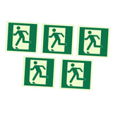 Maxbell 5 Pieces Exit Sign Stickers PVC Glow in The Dark for Business Bar Commercial Left