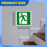 Maxbell 5 Pieces Exit Sign Stickers PVC Glow in The Dark for Business Bar Commercial Left