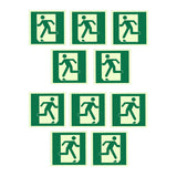 Maxbell 5 Pieces Exit Sign Stickers PVC Glow in The Dark for Business Bar Commercial Left