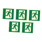 Maxbell 5 Pieces Exit Sign Stickers PVC Glow in The Dark for Business Bar Commercial Right