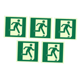 Maxbell 5 Pieces Exit Sign Stickers PVC Glow in The Dark for Business Bar Commercial Right