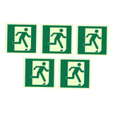 Maxbell 5 Pieces Exit Sign Stickers PVC Glow in The Dark for Business Bar Commercial Right