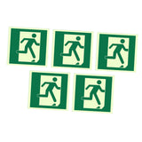 Maxbell 5 Pieces Exit Sign Stickers PVC Glow in The Dark for Business Bar Commercial Right