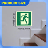 Maxbell 5 Pieces Exit Sign Stickers PVC Glow in The Dark for Business Bar Commercial Right