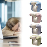 Maxbell Napping Pillow Lightweight Comfortable Headrest for Office Library Men Women Pink