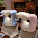 Maxbell Napping Pillow Lightweight Comfortable Headrest for Office Library Men Women Pink