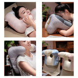 Maxbell Napping Pillow Lightweight Comfortable Headrest for Office Library Men Women Pink