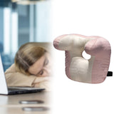 Maxbell Napping Pillow Lightweight Comfortable Headrest for Office Library Men Women Pink