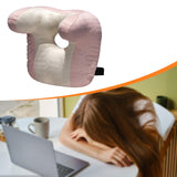 Maxbell Napping Pillow Lightweight Comfortable Headrest for Office Library Men Women Pink