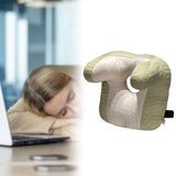 Maxbell Napping Pillow Lightweight Comfortable Headrest for Office Library Men Women Green