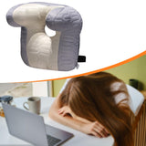 Maxbell Napping Pillow Lightweight Comfortable Headrest for Office Library Men Women Gray