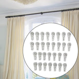 Maxbell 30Pcs Curtain Ball Bearing Carriers Spare Parts Direct Replaces for Curtains