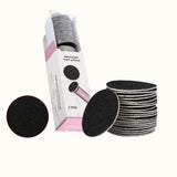 Maxbell 60Pcs Sandpaper Disk Pad Feet Clean Pedicure Discs for Manicure Pedicure Men 60 Grit 100 Grit