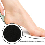 Maxbell 60Pcs Sandpaper Disk Pad Feet Clean Pedicure Discs for Manicure Pedicure Men 80 Grit 120 Grit