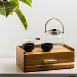 Maxbell Wooden Tea Bag Organizer Elegant Tea Station Chest for Office Cabinet Drawer
