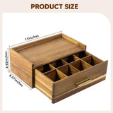 Maxbell Wooden Tea Bag Organizer Elegant Tea Station Chest for Office Cabinet Drawer