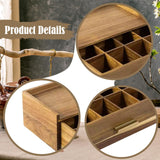 Maxbell Wooden Tea Bag Organizer Elegant Tea Station Chest for Office Cabinet Drawer