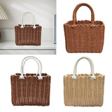 Maxbell Picnic Basket with Handle Practical Market Basket for Kitchen Fruits Outdoor A