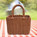 Maxbell Picnic Basket with Handle Practical Market Basket for Kitchen Fruits Outdoor A