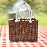 Maxbell Picnic Basket with Handle Practical Market Basket for Kitchen Fruits Outdoor B