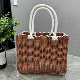 Maxbell Picnic Basket with Handle Practical Market Basket for Kitchen Fruits Outdoor B