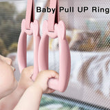 Maxbell Kids Playpen Pull up Rings Improve Balance Lightweight Walking Training Tool Pink