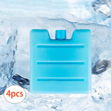 Maxbell 4 Pieces Ice Packs for Lunch Boxes Portable Ice Blocks for Picnics Beach BBQ 100ML