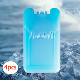 Maxbell 4 Pieces Ice Packs for Lunch Boxes Portable Ice Blocks for Picnics Beach BBQ 150ML