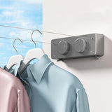 Maxbell Retractable Clothesline Indoor Drying Clothes Line for Shower Room Apartment Gray