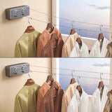 Maxbell Retractable Clothesline Indoor Drying Clothes Line for Shower Room Apartment Gray