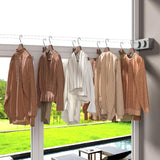 Maxbell Retractable Clothesline Indoor Drying Clothes Line for Shower Room Apartment Gray