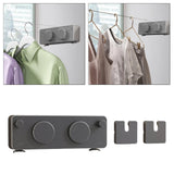 Maxbell Retractable Clothesline Indoor Drying Clothes Line for Shower Room Apartment Gray