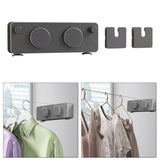 Maxbell Retractable Clothesline Indoor Drying Clothes Line for Shower Room Apartment Gray