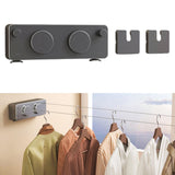 Maxbell Retractable Clothesline Indoor Drying Clothes Line for Shower Room Apartment Gray