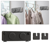 Maxbell Retractable Clothesline Indoor Drying Clothes Line for Shower Room Apartment Black