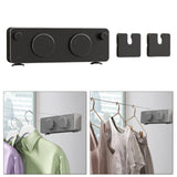 Maxbell Retractable Clothesline Indoor Drying Clothes Line for Shower Room Apartment Black