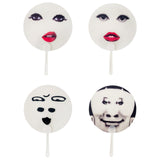 Maxbell Round Fan Lightweight DIY Crafts Decorative Fan for Dance Party Decor Travel Style A