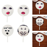 Maxbell Round Fan Lightweight DIY Crafts Decorative Fan for Dance Party Decor Travel Style A