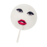 Maxbell Round Fan Lightweight DIY Crafts Decorative Fan for Dance Party Decor Travel Style A