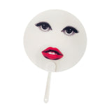 Maxbell Round Fan Lightweight DIY Crafts Decorative Fan for Dance Party Decor Travel Style A