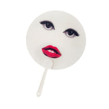 Maxbell Round Fan Lightweight DIY Crafts Decorative Fan for Dance Party Decor Travel Style A