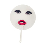 Maxbell Round Fan Lightweight DIY Crafts Decorative Fan for Dance Party Decor Travel Style A