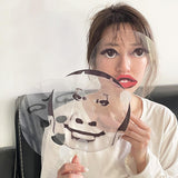 Maxbell Round Fan Lightweight DIY Crafts Decorative Fan for Dance Party Decor Travel Style A