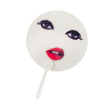 Maxbell Round Fan Lightweight DIY Crafts Decorative Fan for Dance Party Decor Travel Style B