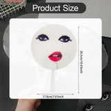 Maxbell Round Fan Lightweight DIY Crafts Decorative Fan for Dance Party Decor Travel Style B