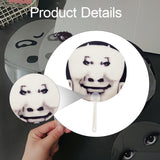 Maxbell Round Fan Lightweight DIY Crafts Decorative Fan for Dance Party Decor Travel Style C