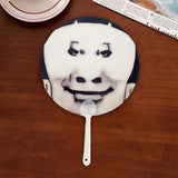 Maxbell Round Fan Lightweight DIY Crafts Decorative Fan for Dance Party Decor Travel Style C